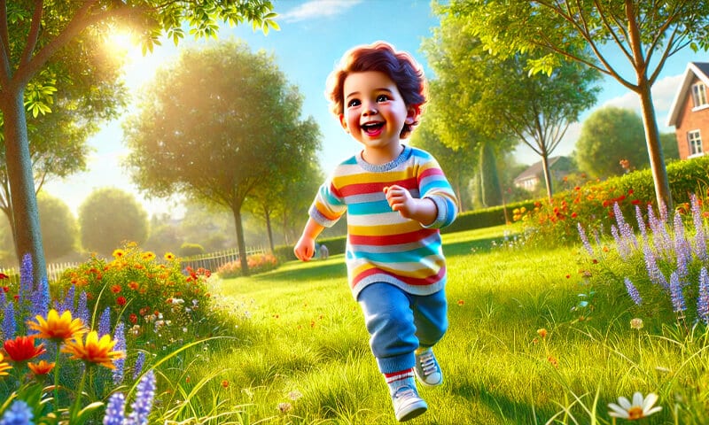Un bambino che rappresenta l'evoluzione nel tempo della malattia