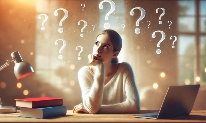 Una donna che si chiede che cosa sia il nevo epidermico