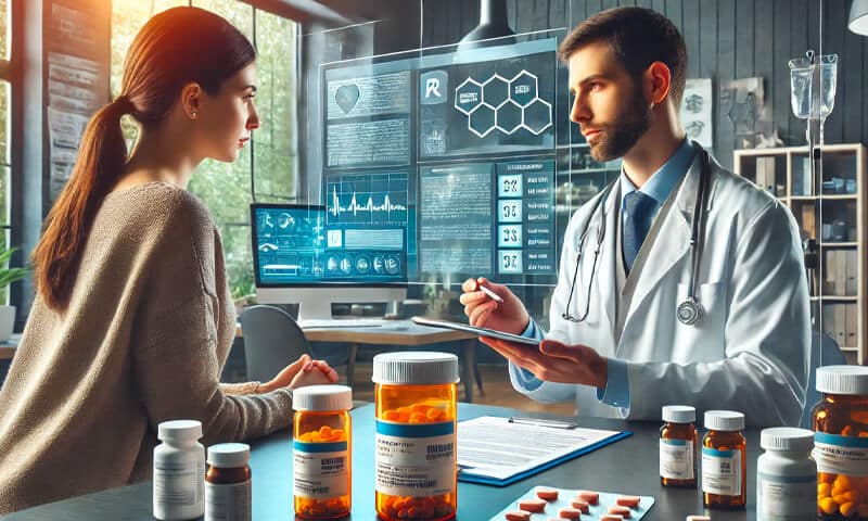 Un medico che assegna una terapia farmacologica