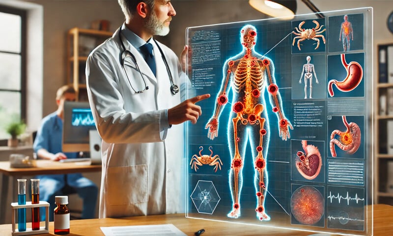 Un medico che espone le manifestazioni cliniche possibili della leucoplachia