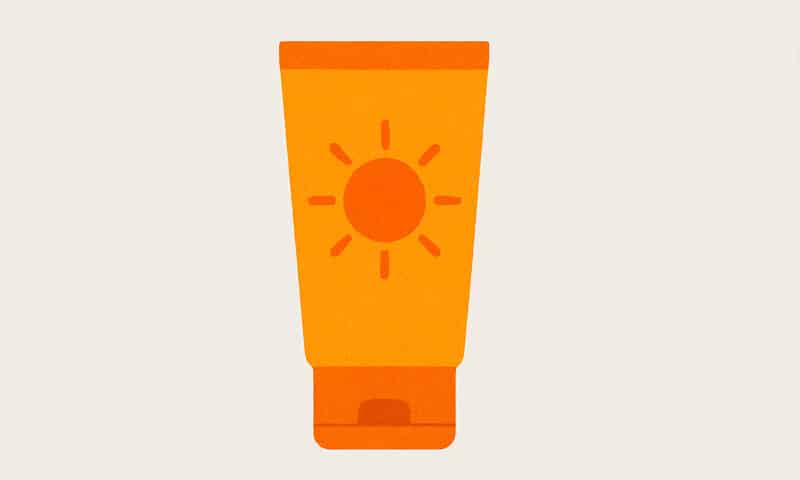 Immagine di una crema solare come prevenzione per la cheilite